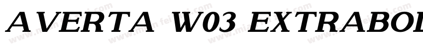 Averta W03 ExtraBol字体转换